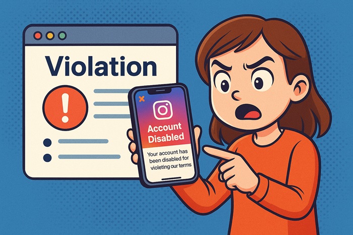 تخلف در اینستاگرام و دیسیبل شدن اکانت