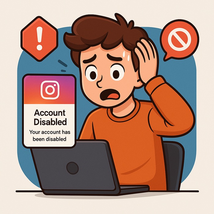 تخلف در اینستاگرام و دیسیبل شدن اکانت