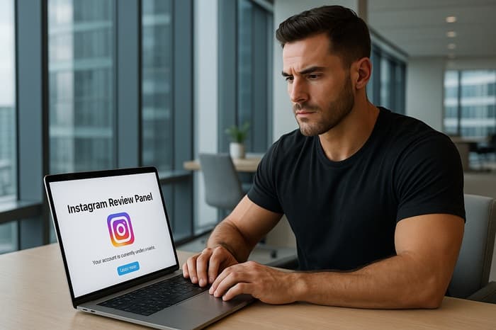 اهمیت Appeal در بازیابی اکانت‌ اینستاگرام ،صفحه Review