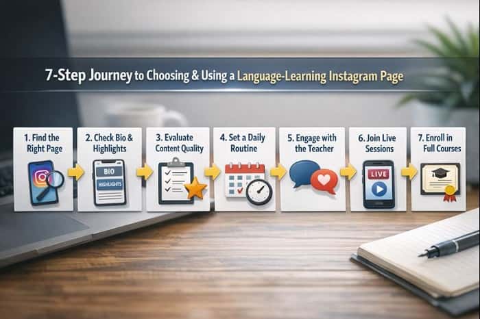 آموزش زبان در اینستاگرام