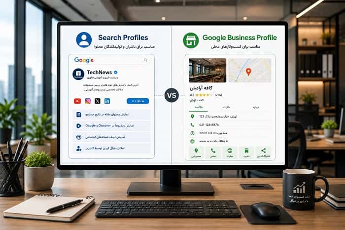 تفاوت Search Profiles با پروفایل کسب‌وکار گوگل