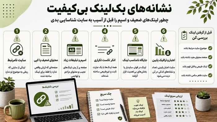 نشانه‌های بک‌لینک بی‌کیفیت