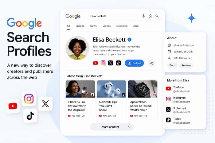 گوگل Search Profiles چیست؟ قابلیت جدید گوگل برای بیشتر دیده شدن در سرچ و دیسکاور
